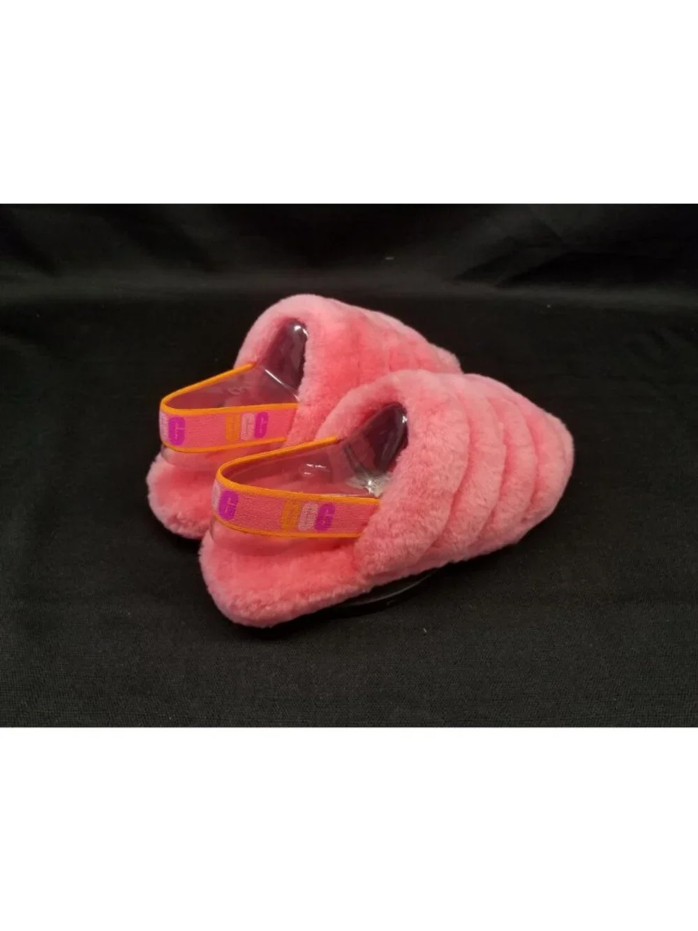 UGG Girls Fluff Yeah Slippers Slides Pink Size 6 NEW IN BOX!